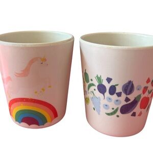 Pillowfort Unicorn and Fruits Kids Set of 2 Small BPA Free